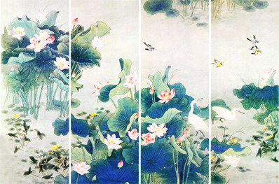 Hand painted Chinese wallpaper in 19th c house Stock Photo - Alamy