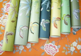 silk wallpaper, hand painted wallpaper, chinoiserie wallpaper, chinese wallpaper